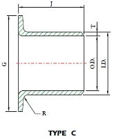 ANSI B16.9 A403 Wp304L 2X1/2 Inch Stainless Steel Lap Joint Stub End